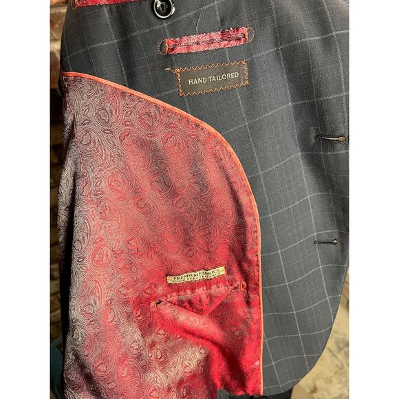 Angelo di Franco suit plaid charcoal white - Picture 16 of 16